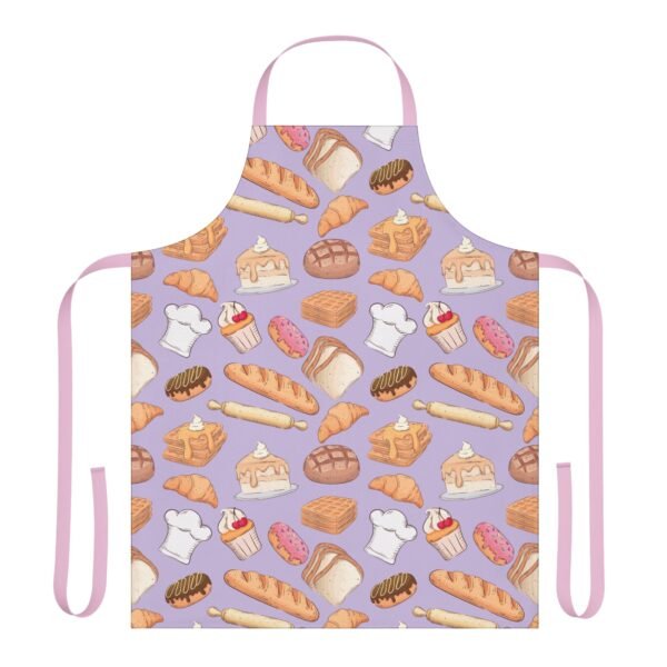 bakery pattern apron 5 different stap colors - Image 17