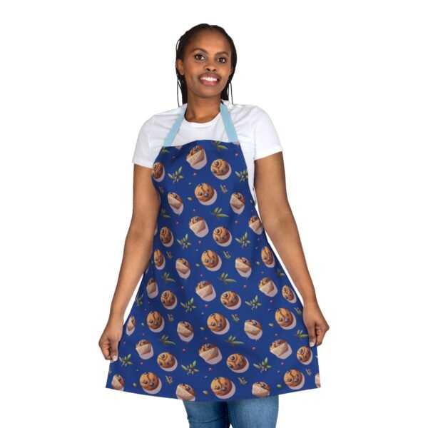 blueberry muffin pattern apron 5 strap colors