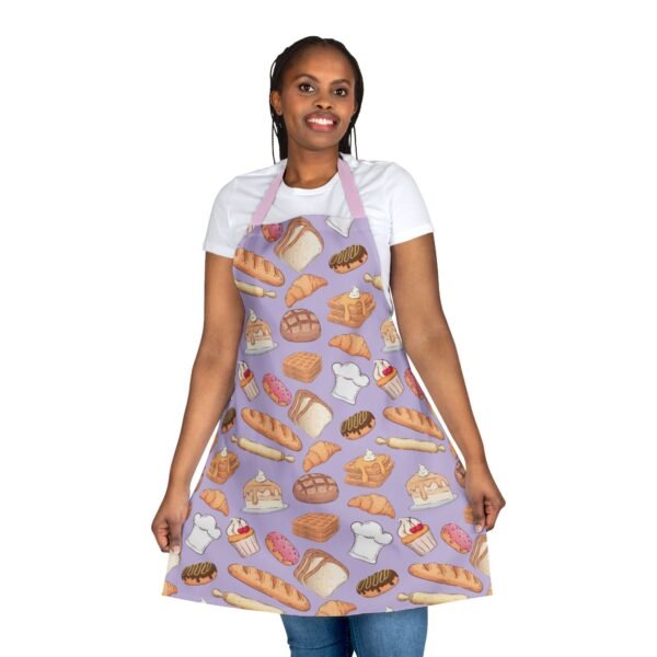 bakery pattern apron 5 different stap colors - Image 20