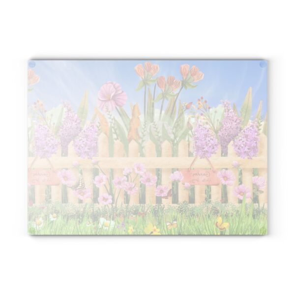 Spring in Bloom Glass Cutting Board - Floral Kitchen Decor, Flower Glass Chopping Board, Botanical Cheese Plate, Nature Serving Tray, Garden - Image 7
