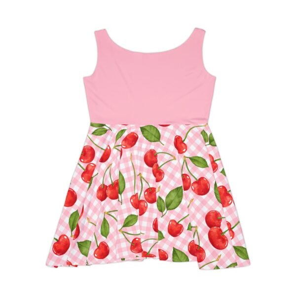 Cherry Cupcake Picnic Skater Dress, Flare Sleeveless Spring Women Dress, Summer Party Outfit, Cute Food Print Clothes, Teen Girl Fashion - Image 5