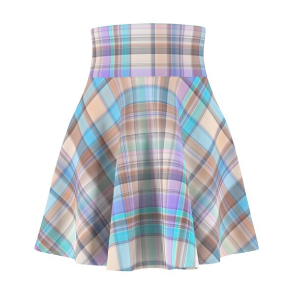 Spring Plaid Women's Skater Skirt, Plaid Skirt, Spring Fashion Skirt, Womens A-Line Skirt, Gift for Her, Spring Plaid Flare Skirt