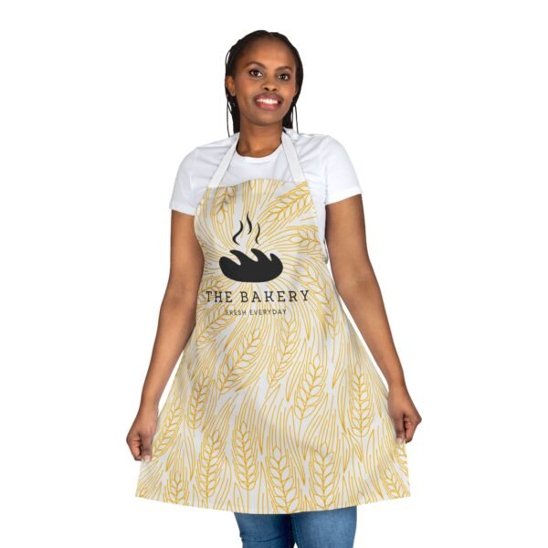 Apron, Bakery Wheat Pattern with Bread Loaf and Bakery Quote Personalized, Kitchen Cooking Gift, Custom Chef Apron, Baking Lover Gift, - Image 8