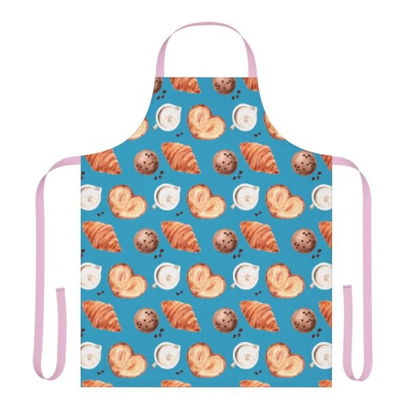 bakery pattern on turquoise apron 5 strap colors - Image 17