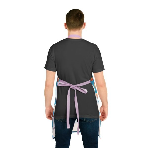 bakery pattern on turquoise apron 5 strap colors - Image 19
