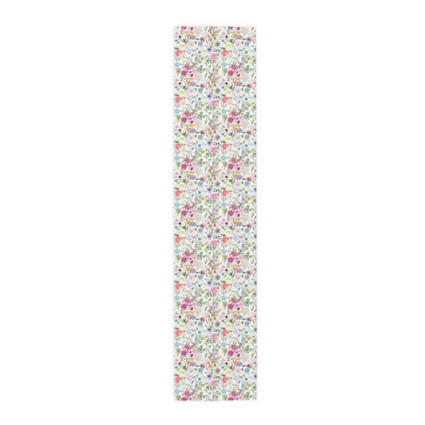 Spring Flowers Table Runner, Floral Cotton Fabric Dining Decor, Kitchen Table Linens, Home Decor Gift, - Image 5