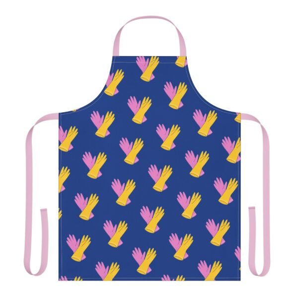 Apron, Cleaning Glove Pattern, Housekeeping Coverall, Kitchen Cooking Smock, Cute Baking Pinafore - Image 2