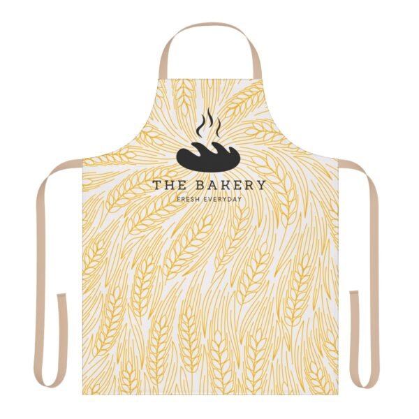 Apron, Bakery Wheat Pattern with Bread Loaf and Bakery Quote Personalized, Kitchen Cooking Gift, Custom Chef Apron, Baking Lover Gift, - Image 9
