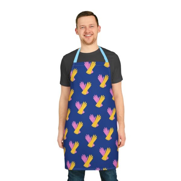Apron, Cleaning Glove Pattern, Housekeeping Coverall, Kitchen Cooking Smock, Cute Baking Pinafore - Image 14