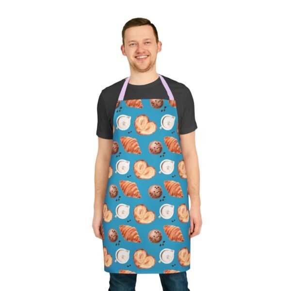 bakery pattern on turquoise apron 5 strap colors - Image 18