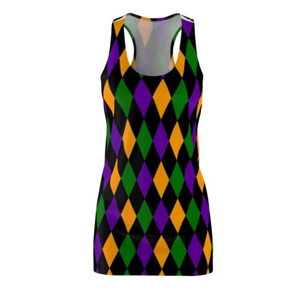 Mardi Gras Racerback Dress, Carnival Costume, Festival Wear, Women's Dress, Cut & Sew Dress - Image 4