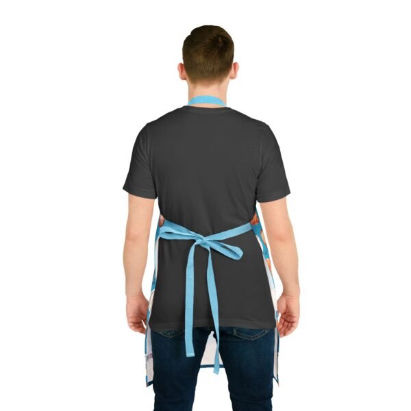 bakery pattern on turquoise apron 5 strap colors - Image 4