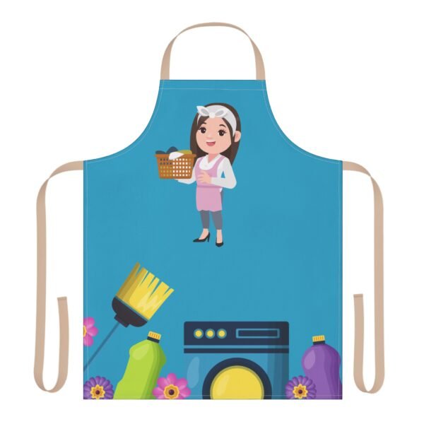 Cleaning Service Apron, Durable Kitchen Smock with 5-Color Straps, Cooking Coverall, Multi-Functional Workwear, Customizable - Image 9