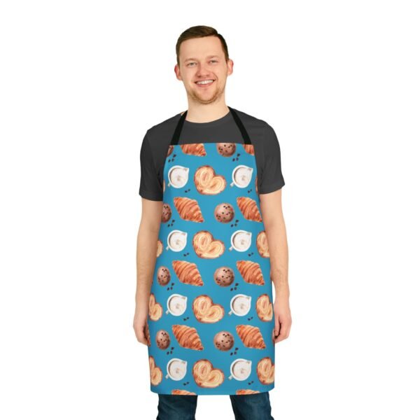 bakery pattern on turquoise apron 5 strap colors - Image 14
