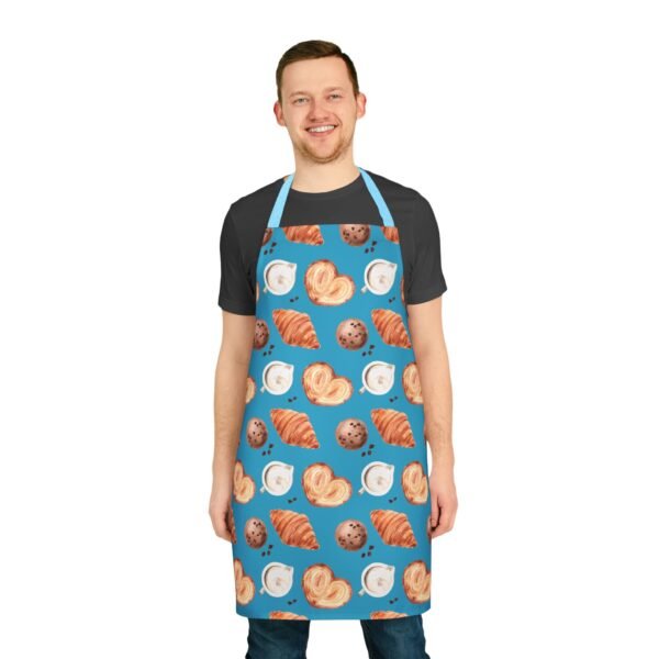 bakery pattern on turquoise apron 5 strap colors - Image 3