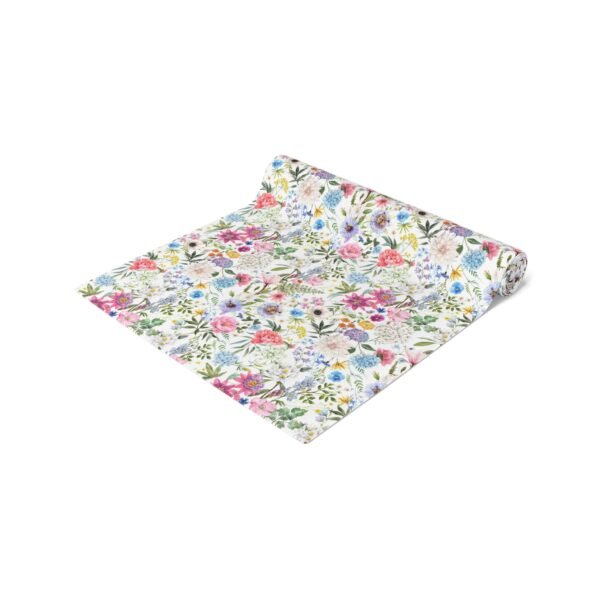 Spring Flowers Table Runner, Floral Cotton Fabric Dining Decor, Kitchen Table Linens, Home Decor Gift, - Image 6