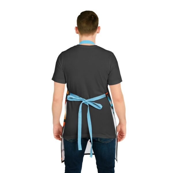 Apron, Cleaning Supplies Pattern Apron for Housekeeping, Colorful Kitchen Cooking Smock with 5-Color Straps, Home Cleaning Apron, - Image 15