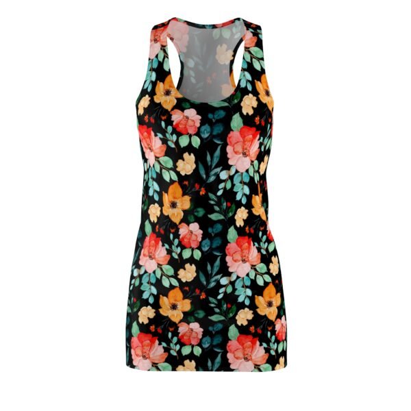 Floral Racerback Dress, Women's Sundress, Spring Floral Dress, Flowy Summer Dress - Image 4