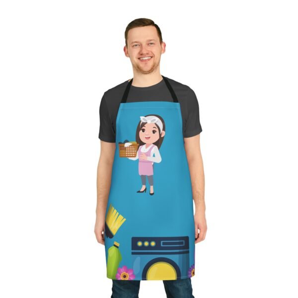 Cleaning Service Apron, Durable Kitchen Smock with 5-Color Straps, Cooking Coverall, Multi-Functional Workwear, Customizable - Image 18