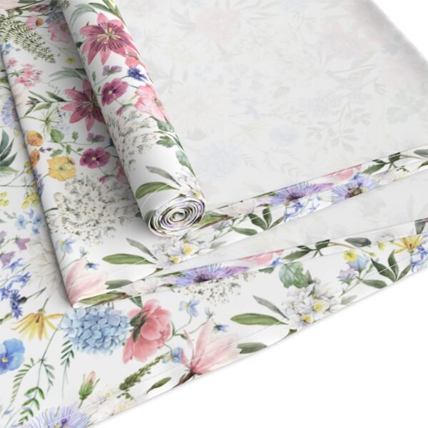 Spring Flowers Table Runner, Floral Cotton Fabric Dining Decor, Kitchen Table Linens, Home Decor Gift, - Image 4