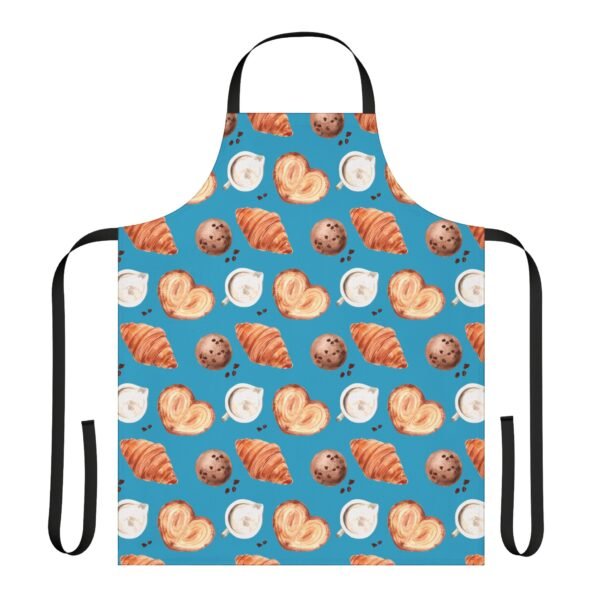 bakery pattern on turquoise apron 5 strap colors - Image 13
