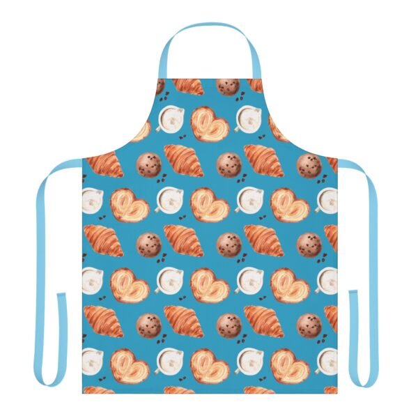bakery pattern on turquoise apron 5 strap colors - Image 2