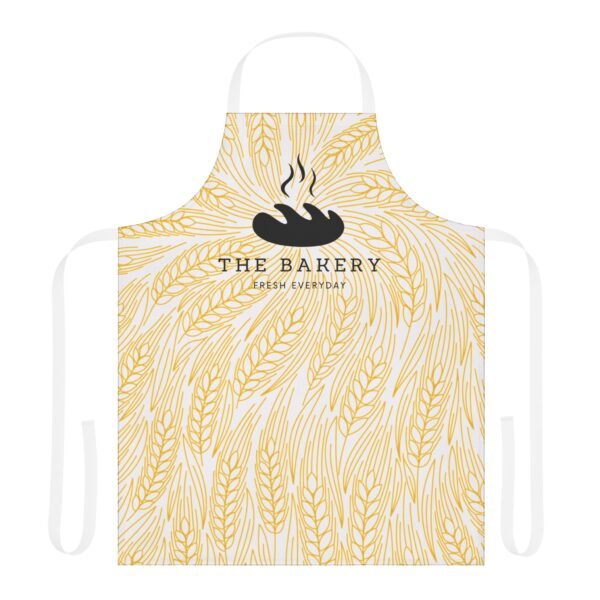 Apron, Bakery Wheat Pattern with Bread Loaf and Bakery Quote Personalized, Kitchen Cooking Gift, Custom Chef Apron, Baking Lover Gift, - Image 5