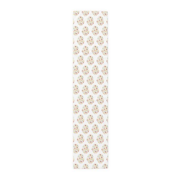 Flower Egg Pattern Table Runner, Spring Table Decor, Cotton Dining Room Linens, Easter Kitchen Decoration, Farmhouse Home Textiles - Image 2