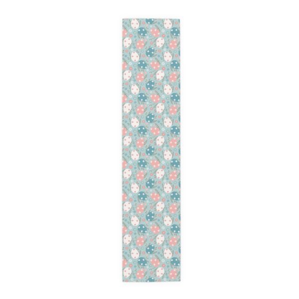 Spring Egg Pattern Table Runner, Easter Home Decor, Cotton Table Linen, Easter Table Decoration, Spring Kitchen Runner - Image 5