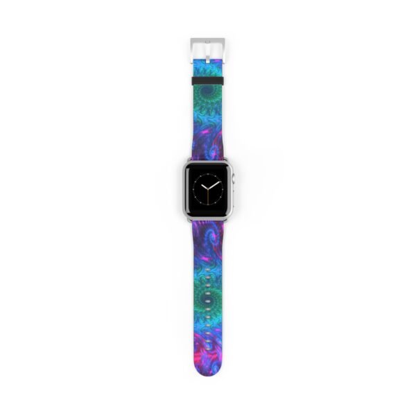 Blue Tie Dye Watch Band, Apple Watch Strap, Abstract Pattern iWatch Band, Stylish Replacement Smartwatch Bracelet, Unique Wristband - Image 9
