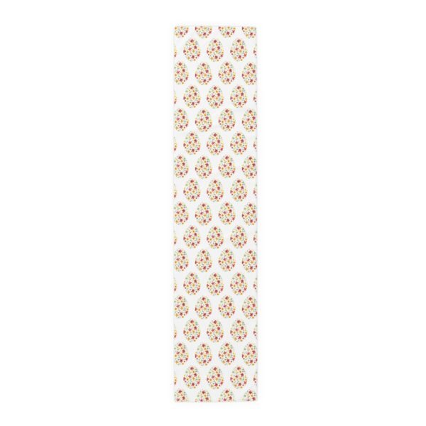 Flower Egg Pattern Table Runner, Spring Table Decor, Cotton Dining Room Linens, Easter Kitchen Decoration, Farmhouse Home Textiles - Image 5
