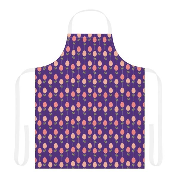 Apron, Egg Spring Pattern Kitchen Cooking Smock with 5-Color Straps - Kitchen Apron, Cooking Apron, Chef Apron, Cute Apron, Floral Apron, - Image 2