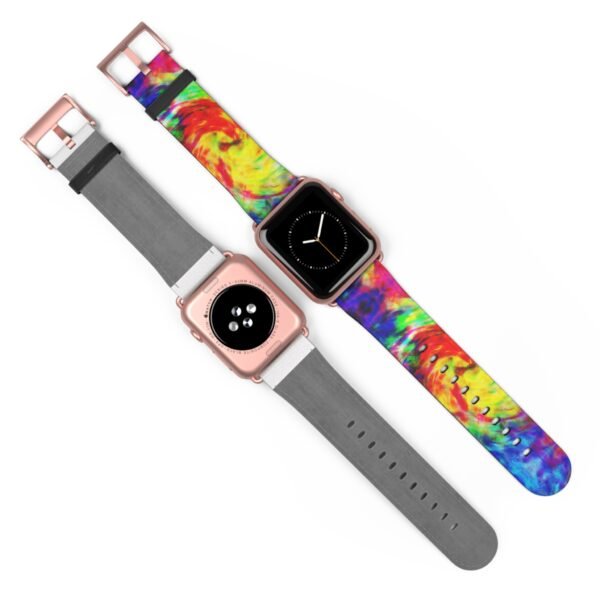 Tie Dye Watch Band, Colorful Apple Watch Strap, Boho Style Wristband, Replacement Band, Customizable Apple Watch Band, Vibrant Tie Dye - Image 31