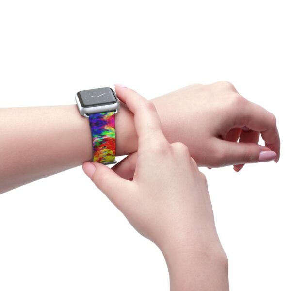 Tie Dye Watch Band, Colorful Apple Watch Strap, Boho Style Wristband, Replacement Band, Customizable Apple Watch Band, Vibrant Tie Dye - Image 12
