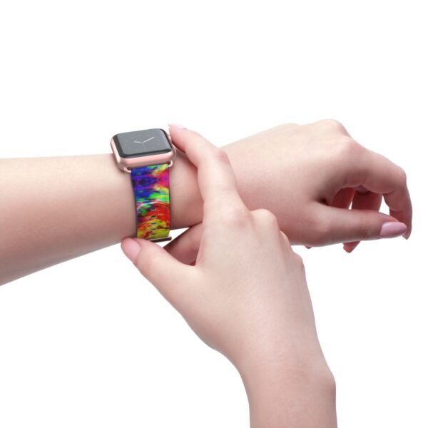 Tie Dye Watch Band, Colorful Apple Watch Strap, Boho Style Wristband, Replacement Band, Customizable Apple Watch Band, Vibrant Tie Dye - Image 24