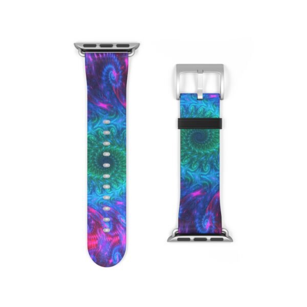 Blue Tie Dye Watch Band, Apple Watch Strap, Abstract Pattern iWatch Band, Stylish Replacement Smartwatch Bracelet, Unique Wristband - Image 10