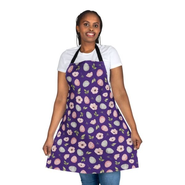 spring flowers and egg pattern apron with 5 different strap colors - Image 16