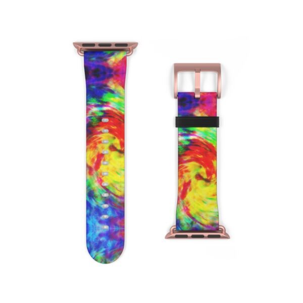 Tie Dye Watch Band, Colorful Apple Watch Strap, Boho Style Wristband, Replacement Band, Customizable Apple Watch Band, Vibrant Tie Dye - Image 22