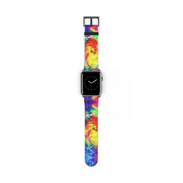 Tie Dye Watch Band, Colorful Apple Watch Strap, Boho Style Wristband, Replacement Band, Customizable Apple Watch Band, Vibrant Tie Dye - Image 5