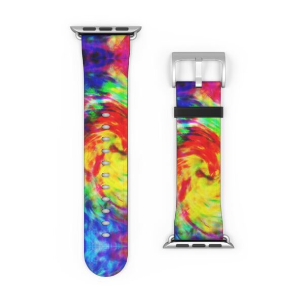 Tie Dye Watch Band, Colorful Apple Watch Strap, Boho Style Wristband, Replacement Band, Customizable Apple Watch Band, Vibrant Tie Dye - Image 14