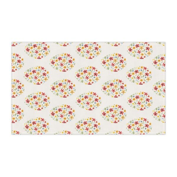 Spring Floral Eggs Tea Towel, Kitchen Decor, Cotton/Poly Dish Towel, Spring Flowers Pattern, Easter Home Decor, Spring Kitchen Towel - Image 6