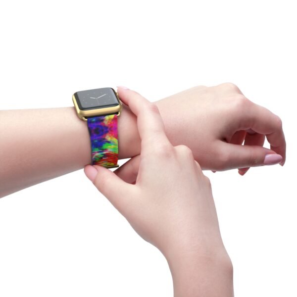 Tie Dye Watch Band, Colorful Apple Watch Strap, Boho Style Wristband, Replacement Band, Customizable Apple Watch Band, Vibrant Tie Dye - Image 28