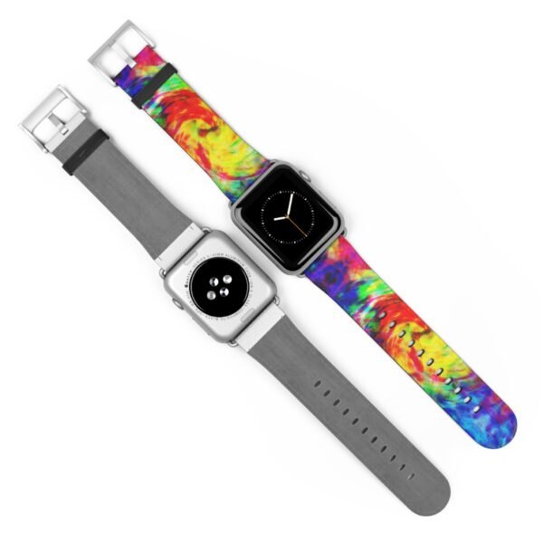 Tie Dye Watch Band, Colorful Apple Watch Strap, Boho Style Wristband, Replacement Band, Customizable Apple Watch Band, Vibrant Tie Dye - Image 15