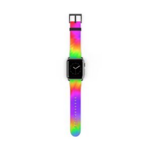 Neon Tie Dye Watch Band for Apple Watch - Colorful Wristband Accessory, Bright Band Replacement, Vibrant Strap Bracelet, Unique Gift,