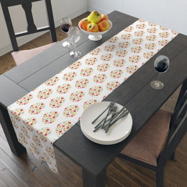 Flower Egg Pattern Table Runner, Spring Table Decor, Cotton Dining Room Linens, Easter Kitchen Decoration, Farmhouse Home Textiles - Image 8