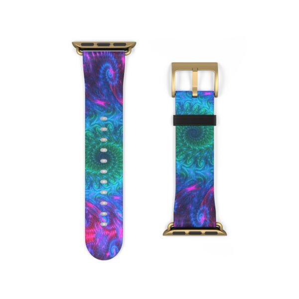 Blue Tie Dye Watch Band, Apple Watch Strap, Abstract Pattern iWatch Band, Stylish Replacement Smartwatch Bracelet, Unique Wristband - Image 18