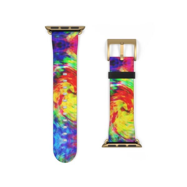 Tie Dye Watch Band, Colorful Apple Watch Strap, Boho Style Wristband, Replacement Band, Customizable Apple Watch Band, Vibrant Tie Dye - Image 18