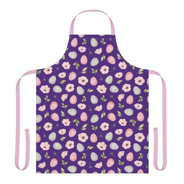 spring flowers and egg pattern apron with 5 different strap colors - Image 17