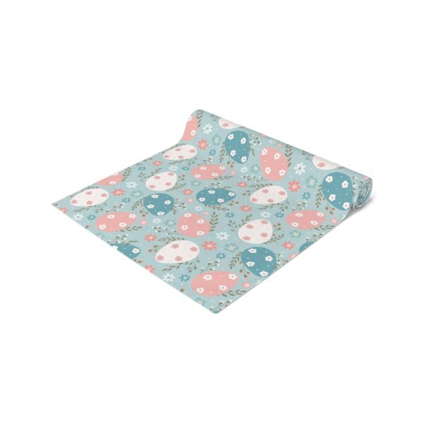 Spring Egg Pattern Table Runner, Easter Home Decor, Cotton Table Linen, Easter Table Decoration, Spring Kitchen Runner - Image 6