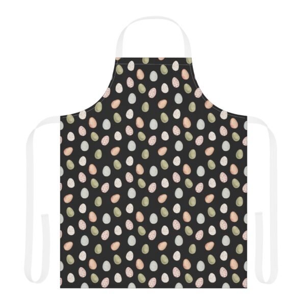 Farm Egg Pattern Apron, 5-Color Straps - Kitchen Cooking Apron, Egg Lover Gift, Cute Farmhouse Apron, Cooking and Baking Apron, Adjustable - Image 2